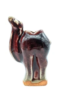 Maceta vintage camello marrón 5,5" de alto  - Imagen 1 de 5