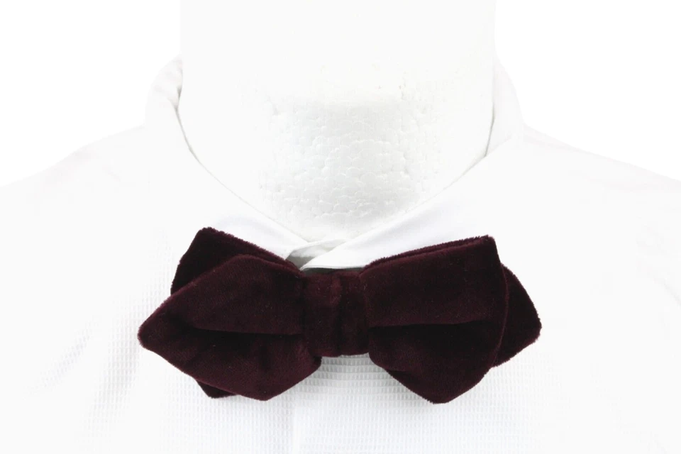 SUITSUPPLY Pajarita Hombre TALLA ÚNICA Terciopelo Borgoña Ajustable Formal Foto 1 de 4