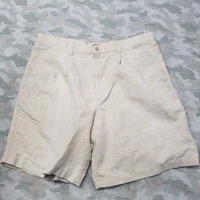 Pantalones Cortos Dockers Para Hombre 40 Bolsillos Beige Mezcla de Lino Foto 1 de 4