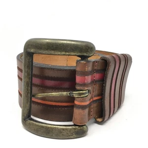 Hickok Wide Western Waist Belt Womens Size M Medium 34 36 Brown Steerhide Saddle - Picture 1 of 7