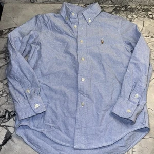 Polo Ralph Lauren Boys Size 6 Blue Button Down Dress Shirt  - Picture 1 of 2