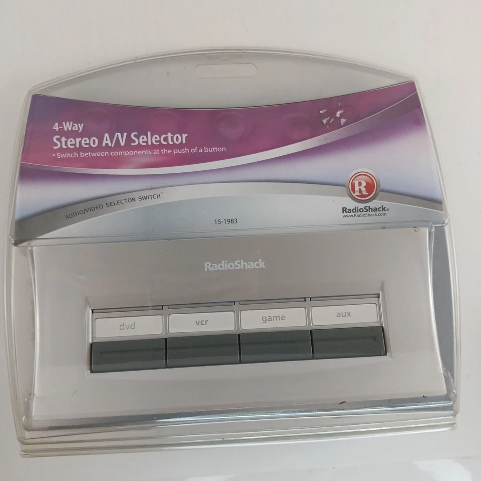Radio Shack 4-Way Stereo A/V Selector 15-1983 New Sealed - Image 1 of 4