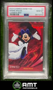 98113733 2023 Kakawow Cosmos Disney 100 #CDQ-IR-02 Minnie Mouse Red 46/75 PSA 10 - Picture 1 of 3