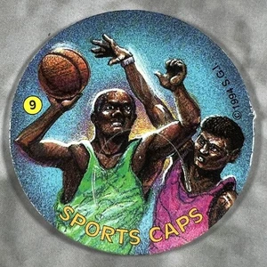 American Game Gorras POG Milkcap Vintage Años 90 Retro #9 Baloncesto - Imagen 1 de 2