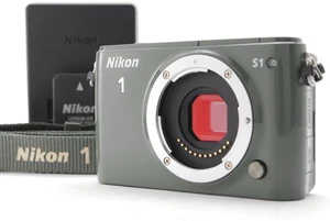[Near MINT w/2 Battery] Nikon 1 S1 10.1 MP Digital Camera KHAKI Green Body JAPAN - Picture 1 of 10