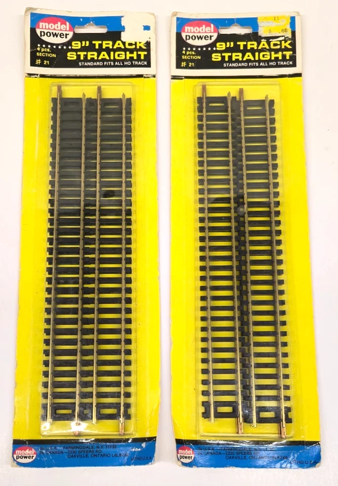 Model Power HO Scale 9" Brass Rail Straight Track 2 Packages 8 Pieces #21 - Image 1 of 3