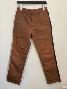 Helmut Lang 1996 Burnt Orange Nylon Stripe Trousers Vintage Archive  - Picture 1 of 13