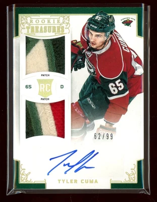 2012-13 Rookie Anthology Rookie Treasures Patches Tyler Cuma Patch Auto 62/99 - Image 1 of 2