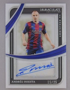 2024-25 Panini Immaculate Andres Iniesta Autograph FC Barcelona 15/25 - Picture 1 of 2