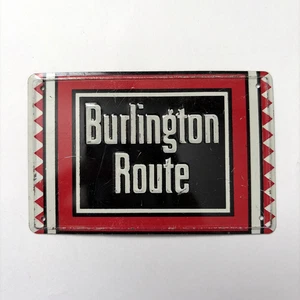 Burlington Route Railroad Post Cereal Estaño Letrero Tren Metal De Colección Años 50’s - Imagen 1 de 2