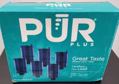 PUR PLUS RF-9999 Faucet Mount Replacement Water Filter 6-Pack Mineral Core Blue - Image 1 of 4