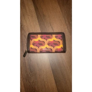 Cartera Vera Bradley NUEVA SIN ETIQUETAS negro/marrón/amarillo (518) - Imagen 1 de 3