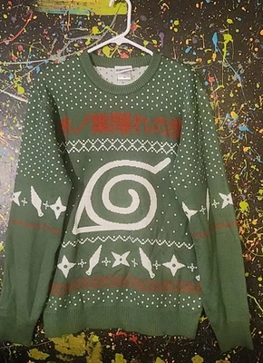 Ripple Junction Naruto Shippuden Ugly Christmas Sweater Pullover Sweater Men's M - Image 1 of 4