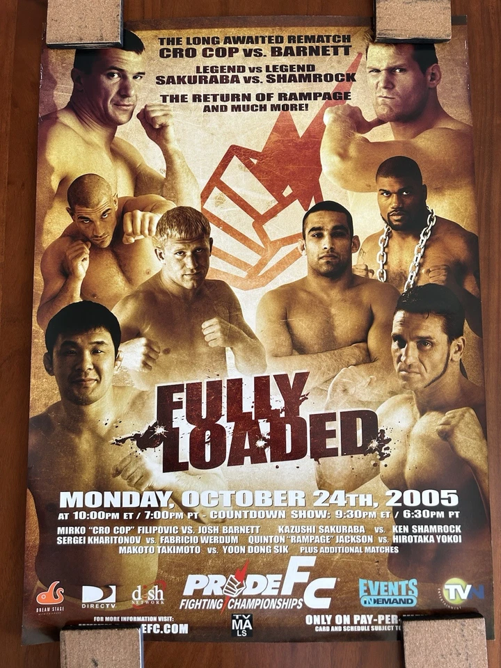 Pride Fc Fully Loaded, Full Size B2, Official Poster, Pride FC, UFC - Image 1 of 4
