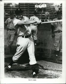 Press Photo Pirates baseball player Ralph Kiner at batting practice - nes45448
