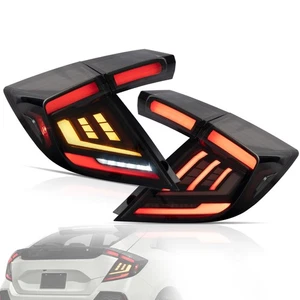 For 2018-21 Honda Civic Hatchback LED Tail Lights Start-up Animation Rear Lamps - Picture 1 of 12