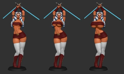 Artist Proof Commission Alien Jedi: Ahsoka Model Kit, Star Wars Fan Art Texelion - Image 1 of 4