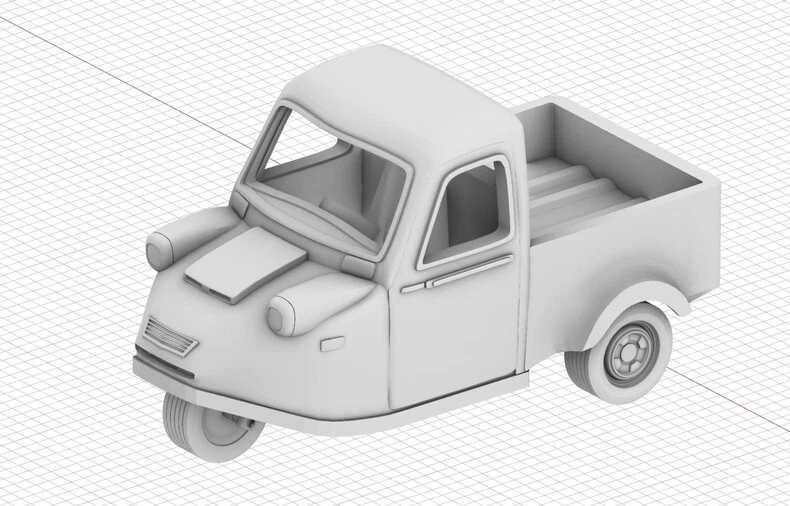 3D Printing 1/72 Japanese Daihatsu Midget tricycle Unpainted - Image 1 of 4