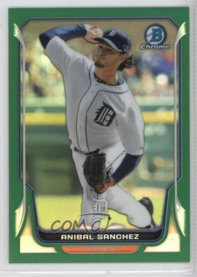 2014 Bowman Chrome Green Refractor /75 Anibal Sanchez #77 - Image 1 of 2