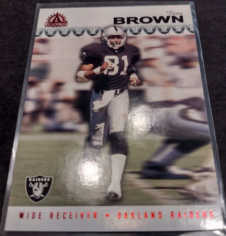 2002 Pacific Adrenaline Red Parallel Tim Brown #199 HOF Oakland Raiders ND Rare - Image 1 of 3