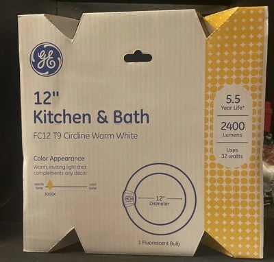 GE Kitchen And Bath 32watts BULB CIRCLINE FC12T9/KB Bulb New - Image 1 of 3