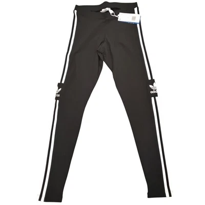 Adidas Originals Trefoil Tight Leggings Black White Women's Size S DV2636 - Image 1 of 4