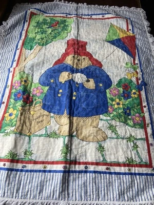Colcha de bebê babados vintage leve para berço de urso Paddington - Imagem 1 de 4