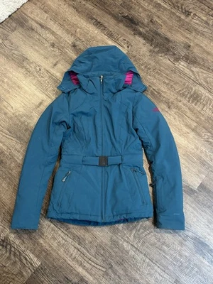 Womens North Face 550 Teal Goose Down Parka Ski Winter Jacket Size XS Gorpcore - Image 1 of 4
