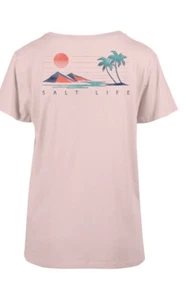 Salt Life Pink S/S Cuello Redondo "DAZE FORWARD"" MUJER JUNIORS XL NUEVO CON ETIQUETAS - Imagen 1 de 2