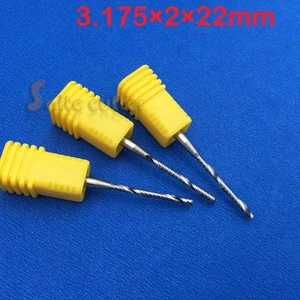 5 pz AAA morsetto terminale singolo flauto spirale router CNC punte 1/8"" 3,175 mm x 2x22 mm - Foto 1 di 1