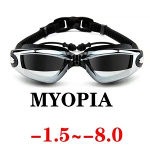 Gafas De Natación Para Miopía Lentes Adultos Piscina Professionale Antivaho -1/-8 - Foto 1 di 23