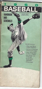 1960  Baseball Major/Minor League Handbook Schedule Ernie Banks, Henry Aaron+++ - Picture 1 of 1