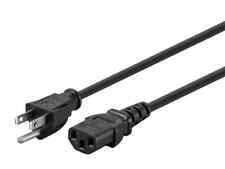 Power Cord - NEMA 5-15P to IEC 60320 C13_ 18AWG_ 10A/1250W_ 125V_ 3-Pr- 5ft 