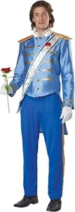 Prince Charming Blue Fairy Tale Storybook Fancy Dress Up Halloween Adult Costume - Picture 1 of 10