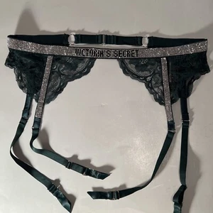Neu mit Etikett Victoria's Secret SEHR SEXY Strumpfgürtel Strass Riemen Spitze Größe M/L - Bild 1 von 10