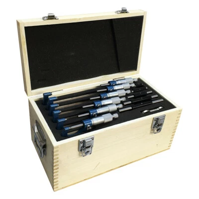 Set Of 6 Pieces Outside Micrometer Range 0-6 Inch/.0001 Inch Graduation