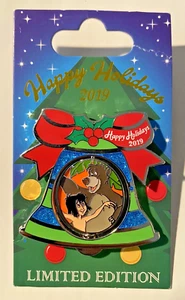 Disney Pin Happy Holidays 2019 Pop Century Bell LE 1500 Baloo Mowgli Jungle Book - Picture 1 of 6