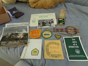 ASSORTMENT OF SCOUTING ITEMS INCLUDING ASSISTANT SCOUTMASTER & CUBMASTER WARRENT - Picture 1 of 5