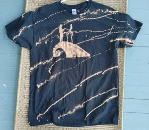 Halloween NIGHTMARE BEFORE CHRISTMAS klassisches schwarzes T-Shirt handgefertigt ~ Large - Bild 1 von 6