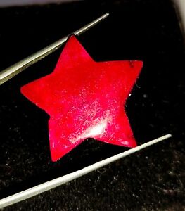 Natural Red Ruby Star Shape Cabochon Loose Gemstone D33