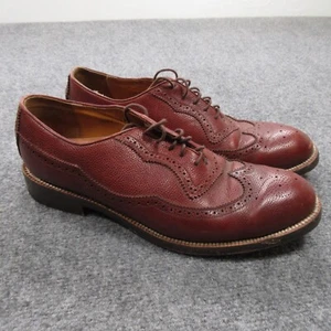 Zapatos Oxford Formales Yuketen Para Hombres EE. UU. 10 Brogue Cuero Marrón Punta de Ala Con Cordones - Imagen 1 de 20