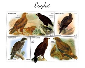 EAGLES Birds of Prey Eagle/Bird MNH 4v-Stamp Sheet #2132 (2022 Sierra Leone) - Picture 1 of 1