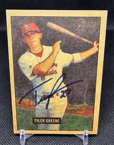 2005 Bowman Heritage Mahogany Tyler Greene #273 Rookie RC Signed Auto Cardinals