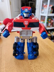 6.5" Tall Playskool Transformers Rescue Bots Optimus Prime Truck - Picture 1 of 9