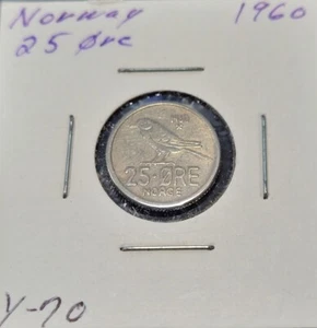 1960 NORWAY 25 ØRE NICE CIRCULATED COIN - Picture 1 of 2