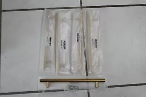 9,5" Menge 5 8-13/16" Mitte zu Mitte Griff Schrank Ziehen Glänzend Gold Metall - Bild 1 von 3