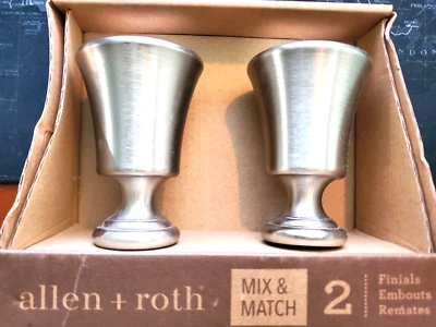 Acabados de níquel cepillado Allen + Roth (2 remates por paquete) totalmente nuevos B1 Foto 1 de 4