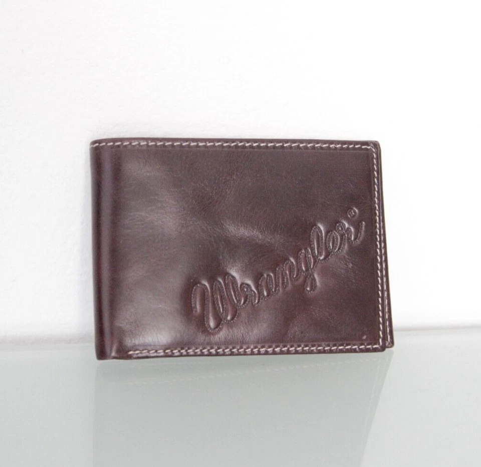 Portafoglio bifold orizzontale in pelle marrone Wrangler - Imagen 1 de 4