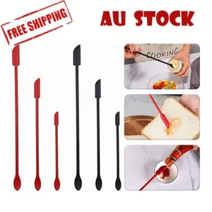 Silicone Mini Spatula Jar Scraper Scoop Tip Long Double Headed Cosmetic Spoon - Picture 1 of 5