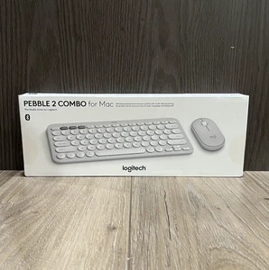 Logitech Pebble 2 Combo dla komputerów Mac, bezprzewodowa klawiatura i mysz biała NOWA ZAPIECZĘTOWANA - Zdjęcie 1 z 3
